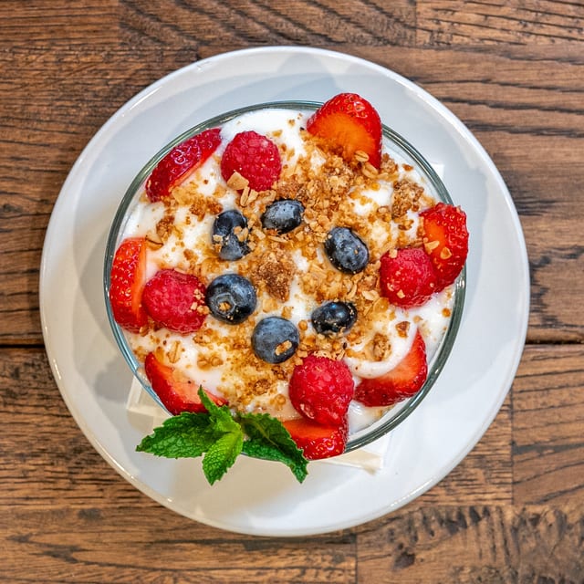 Yogurt + Berries + Granola.