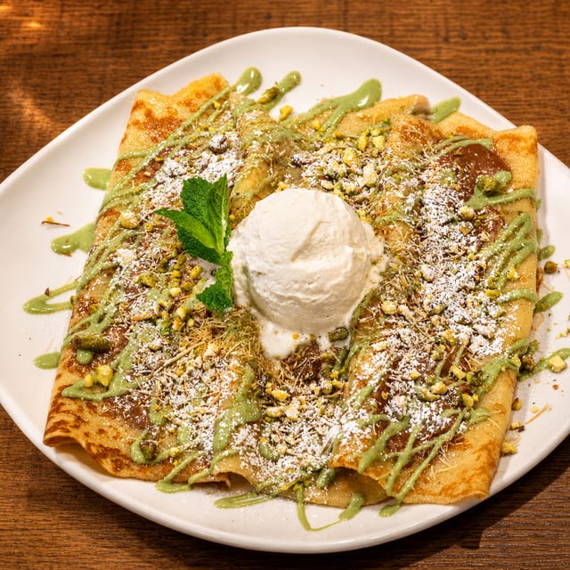 Dubai Chocolate Crepe.