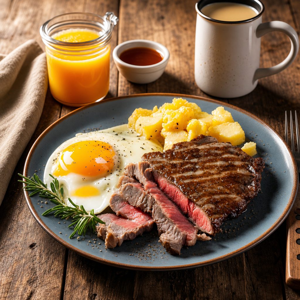 Skirt Steak & Eggs.